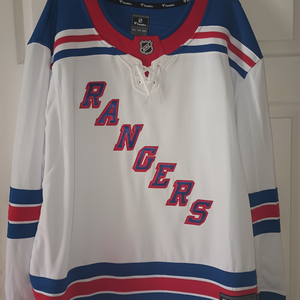 New York Rangers White and Blue Jersey